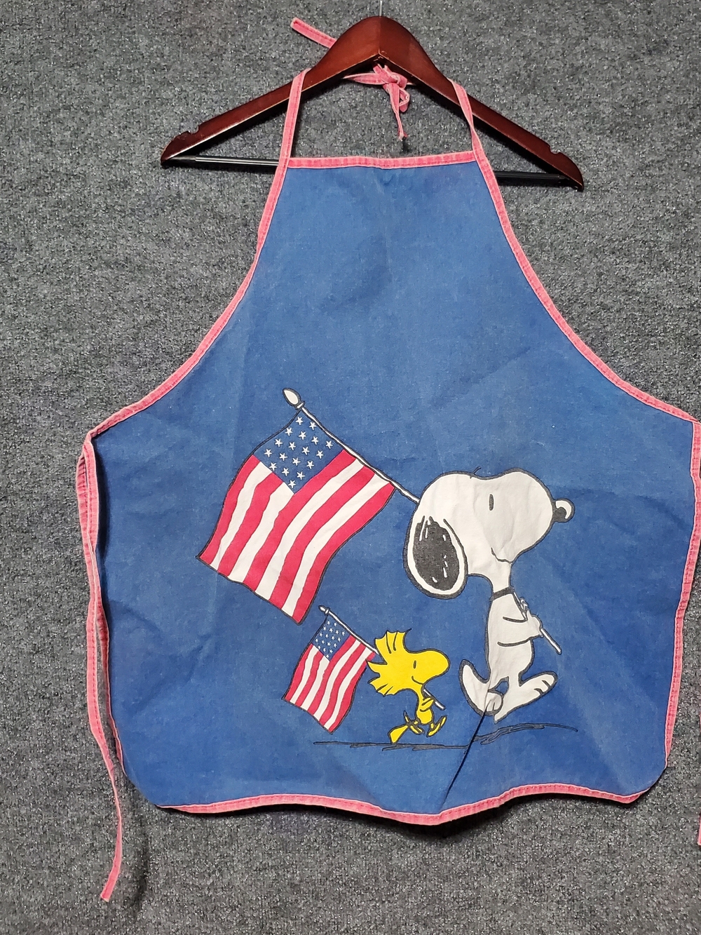 Snoopy and Woodstock Grilling Apron Patriotic American Flag Cookout One Size Y2K